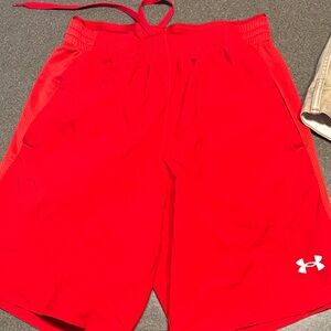 Under Armour Men's Vibrant Red Sports Shorts
